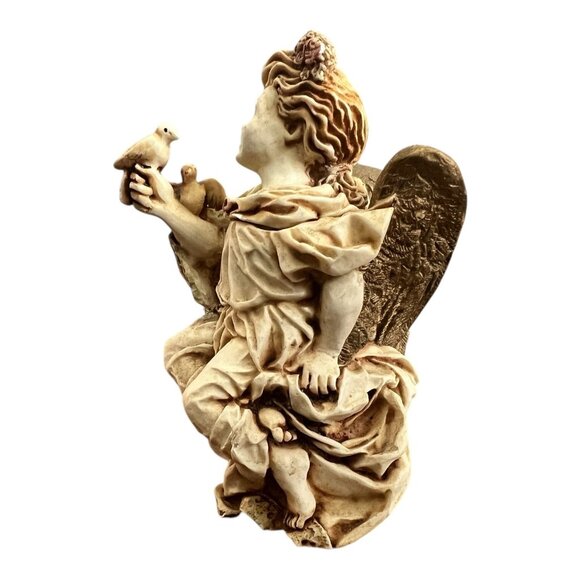 Harmony Kingdom La Gardienne Made in England trinket box Angel/birds 3.5" Tall - Picture 4 of 7